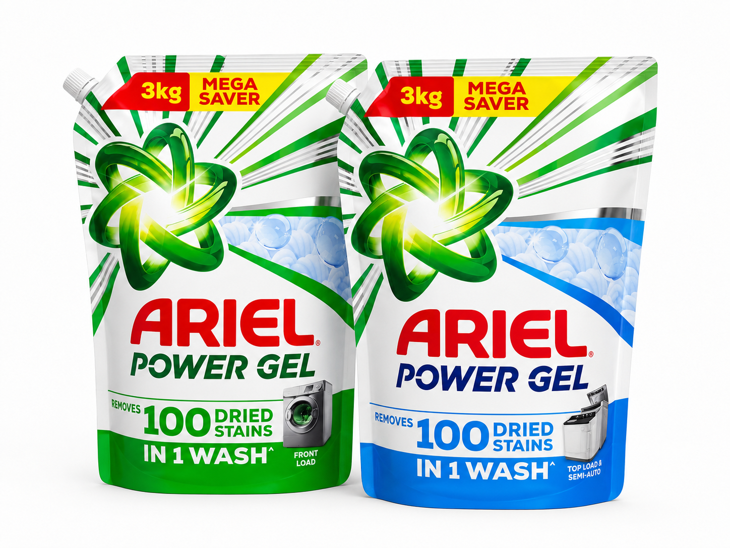 Ariel Power Gel Liquid Laundry Detergent Refill – 3kg