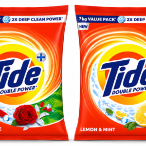 Tide Double Power+ Detergent Powder – 7kg Value Pack