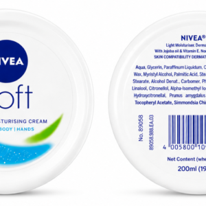 NIVEA Soft Light Moisturising Cream for Face, Body & Hands – 200ml