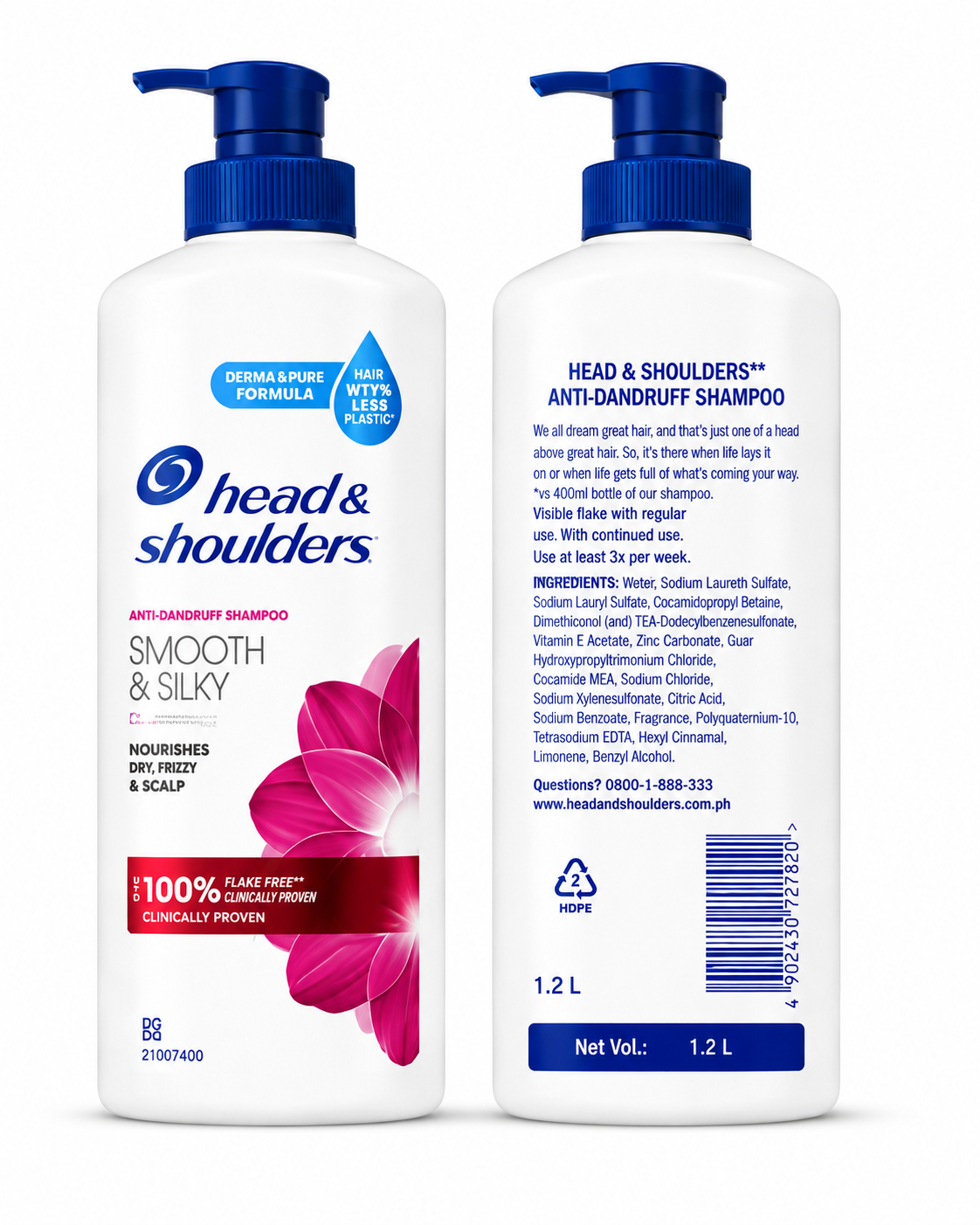 Head & Shoulders Smooth & Silky Anti-Dandruff Shampoo – 1.2L